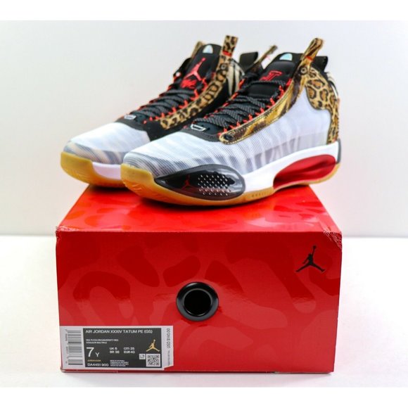 Air Jordan 34 XXXIV Tatum PE Welcome Zoo Red Sz 7Y - Picture 1 of 12
